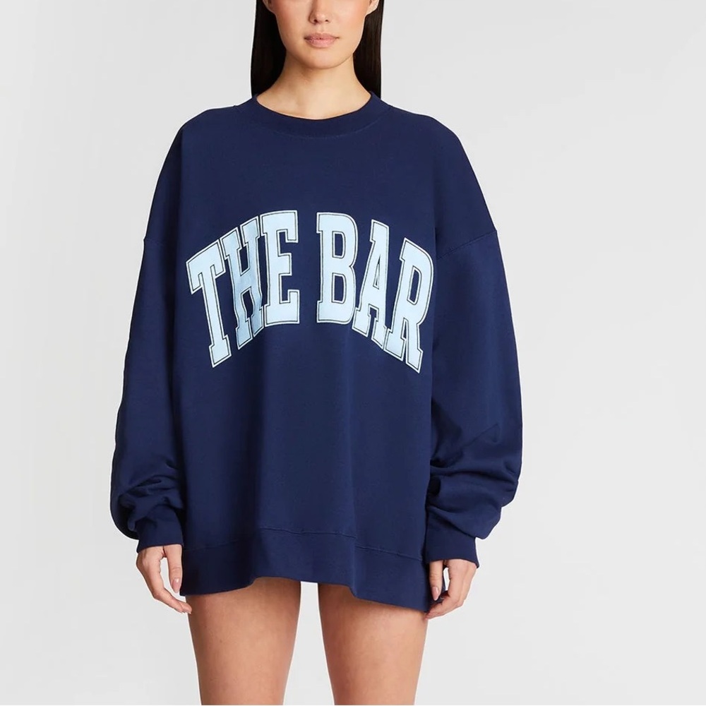 THE BAR - VARSITY SWEATSHIRT NAVY/BABY BLUE (XL) - Picture 2 of 8